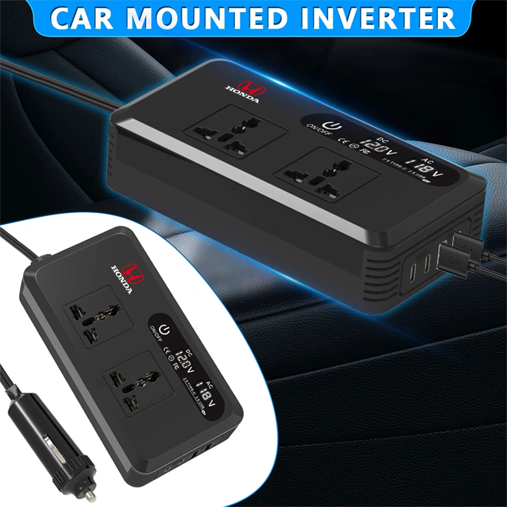 سيارة العاكس محول الطاقة نوع C USB محول تحويل المقبس لهوندا سيفيك صالح جاز أكورد الطيار CRV أوديسي جواز السفر مدينة