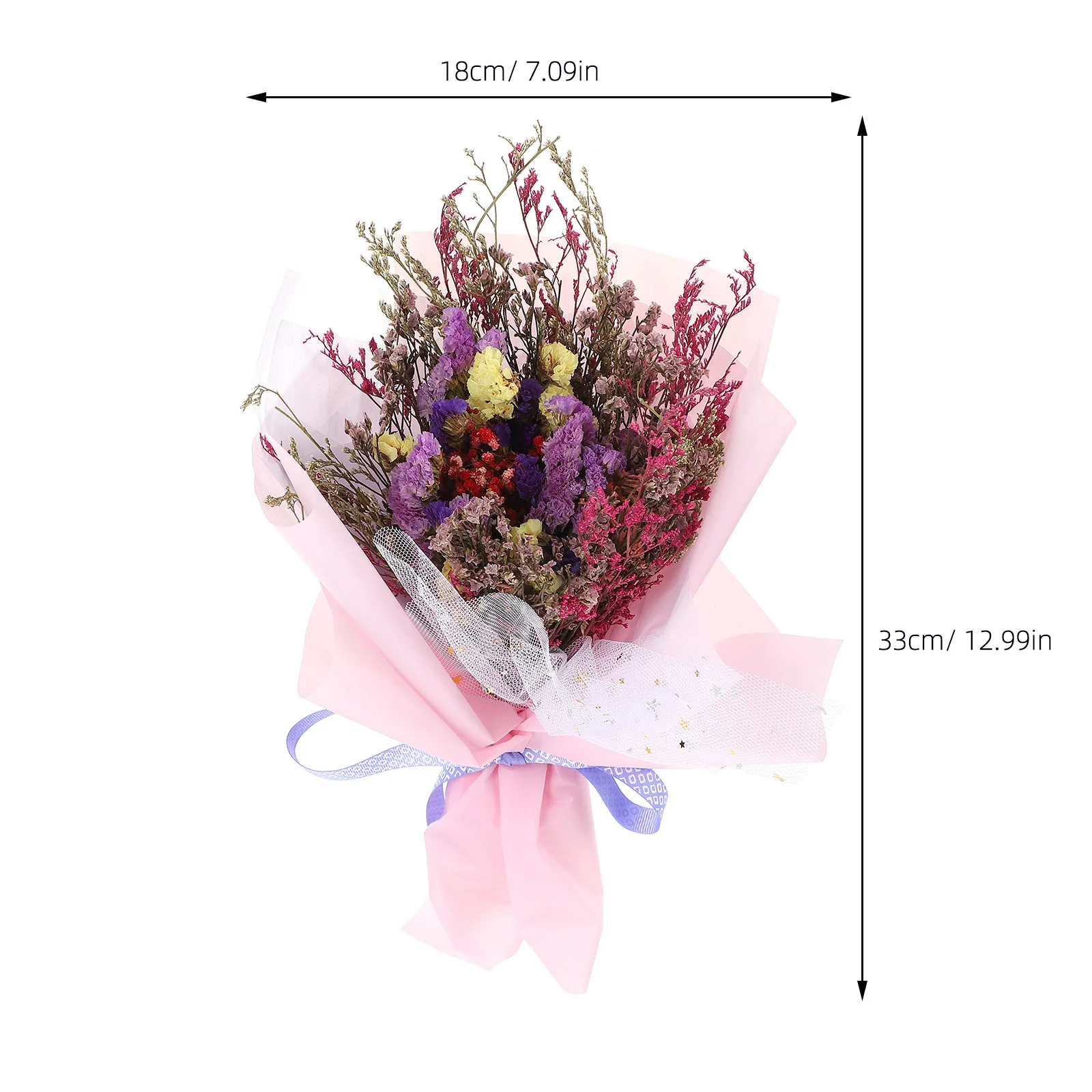 1Set Getrockneter Blumenstrauß, Blumenarrangement, natürlich, konserviert, romantisch, Hochzeit, Heimdekoration, Foto-Requisiten, natürlicher getrockneter Blumenstrauß