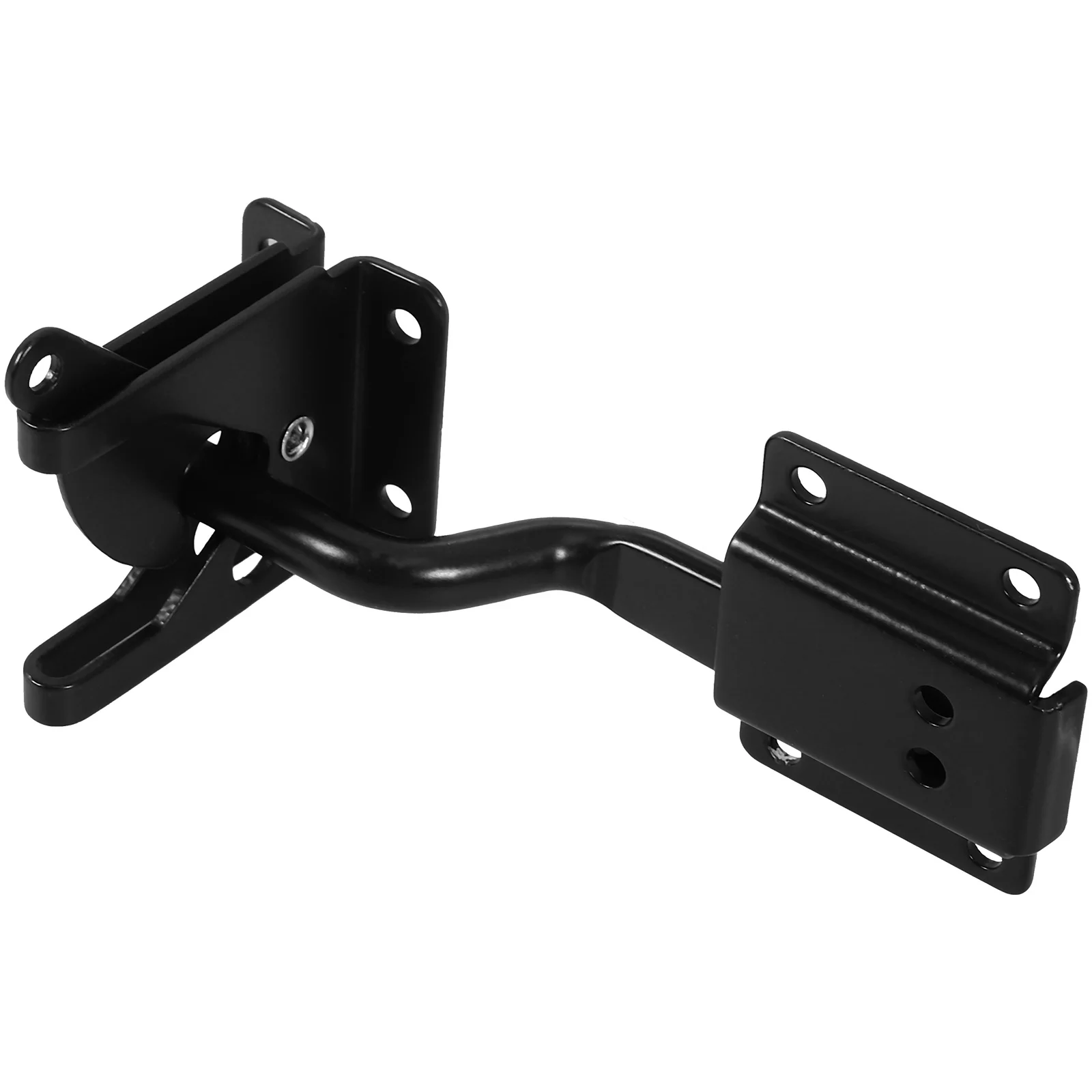 

Self Locking Gate Latch Heavy Duty Carbon Steel Fence Latch Black Finish For Outdoor Garden Pool Security Rust Resistant Durable