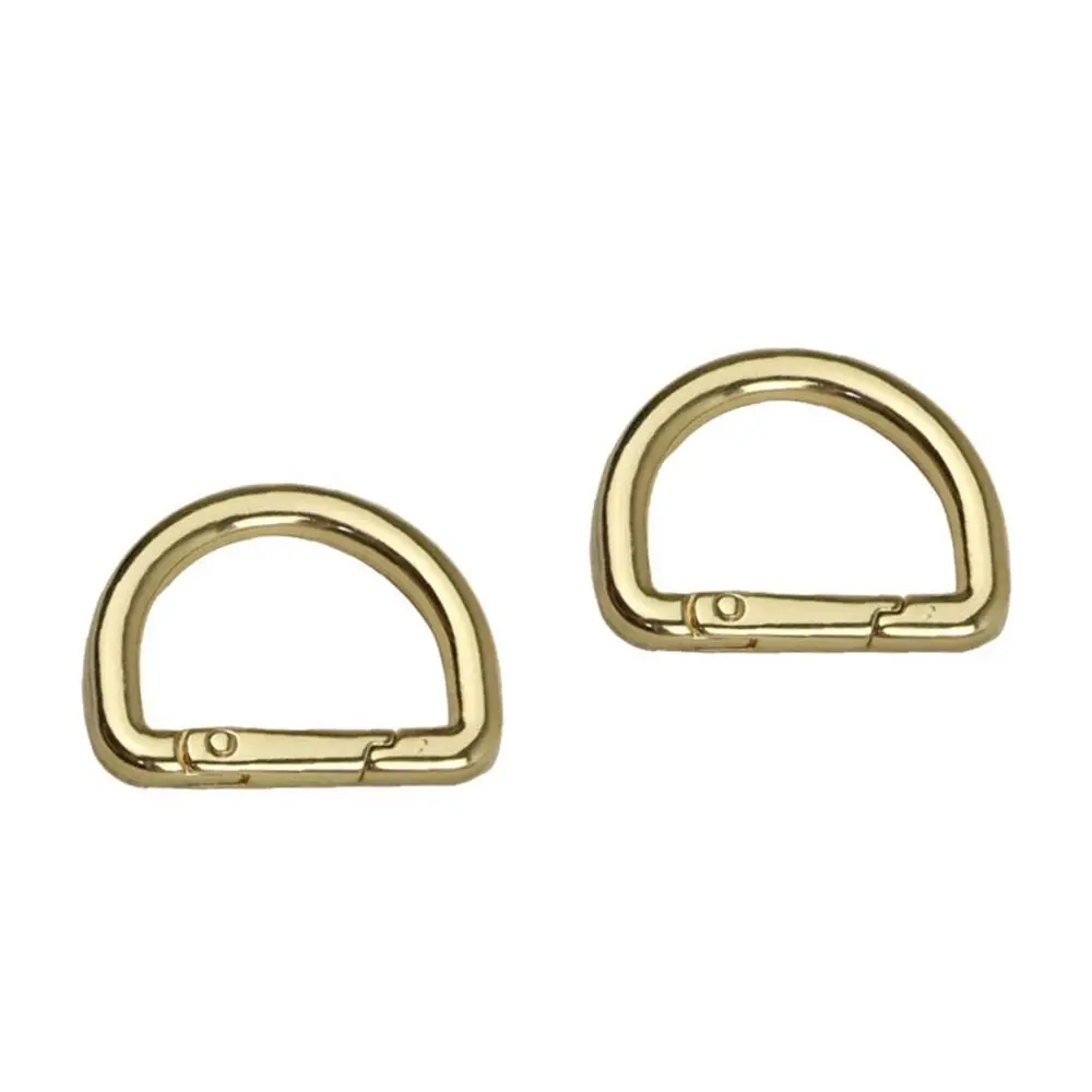 2pcs New Zinc Alloy Plated Gate Buckle Multicolors 25*18mm Spring D Ring Purses Handbags Carabiner Outdoor Tool