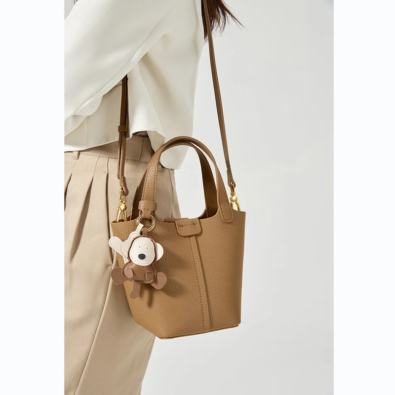 

Ladies Bucket Tote Crossbody Mini Bags Women's Cowhide Genuine Leather Small Shoulder Bag Female Retro Luxury Designer Handbags