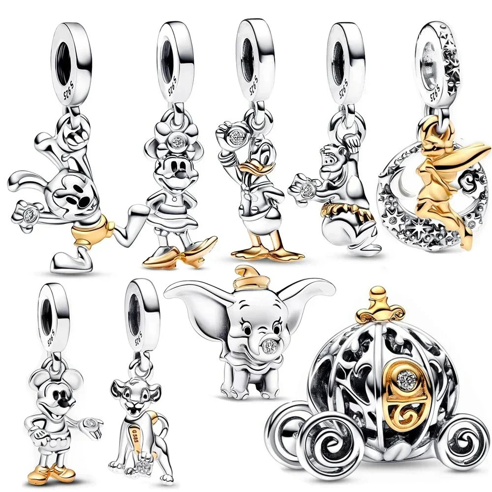 Potdemie Disney Stitch Geburtstagstorte, Silber 925, Charms für Pandora-Charms, Original-Armbandperlen für Damen, Schmuckherstellung