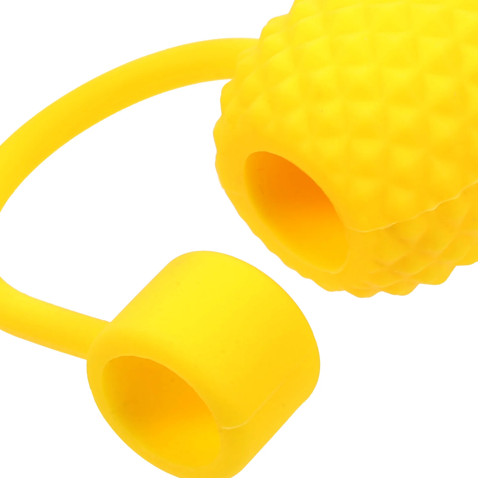 

4pcs Straw Covers Pineapple Decorative Reusable Cute Tips Protector for Straws Drinking Party Accessories Yellow Color