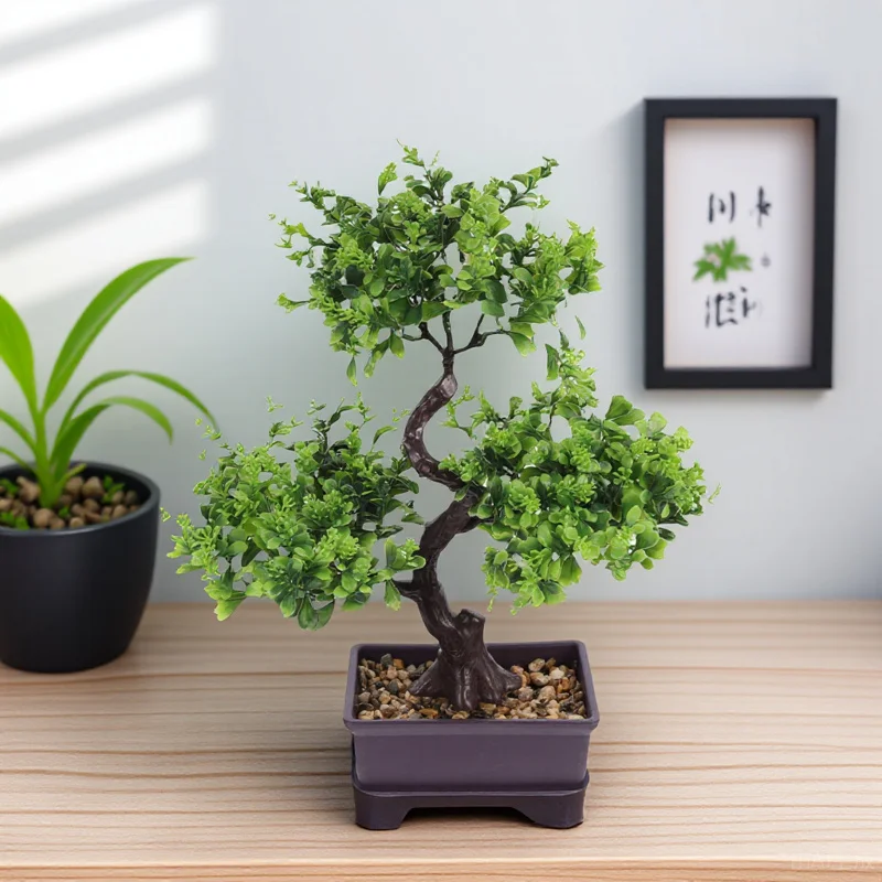Fake Potted Bonsai Artificial Plant Decor Simulation Greenery For Home Office Desk Garden Indoor Faux Bonsai Ornament