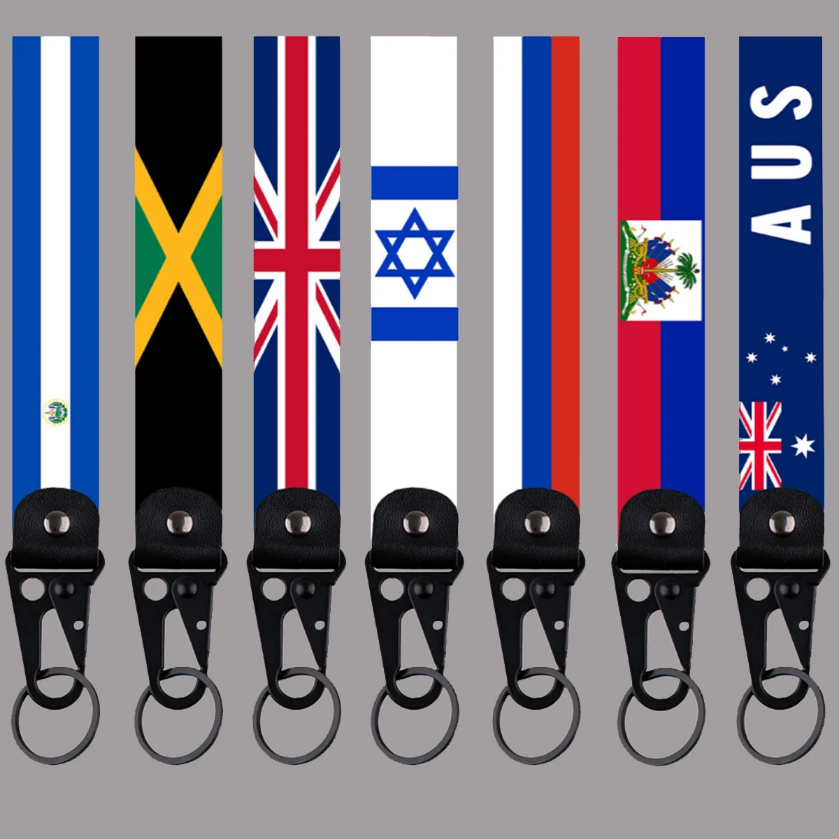 

National Flag Eagle Beak Keychain Short Lanyards Used in Phone Rope Badge Holder USB Portable Key Lanyard