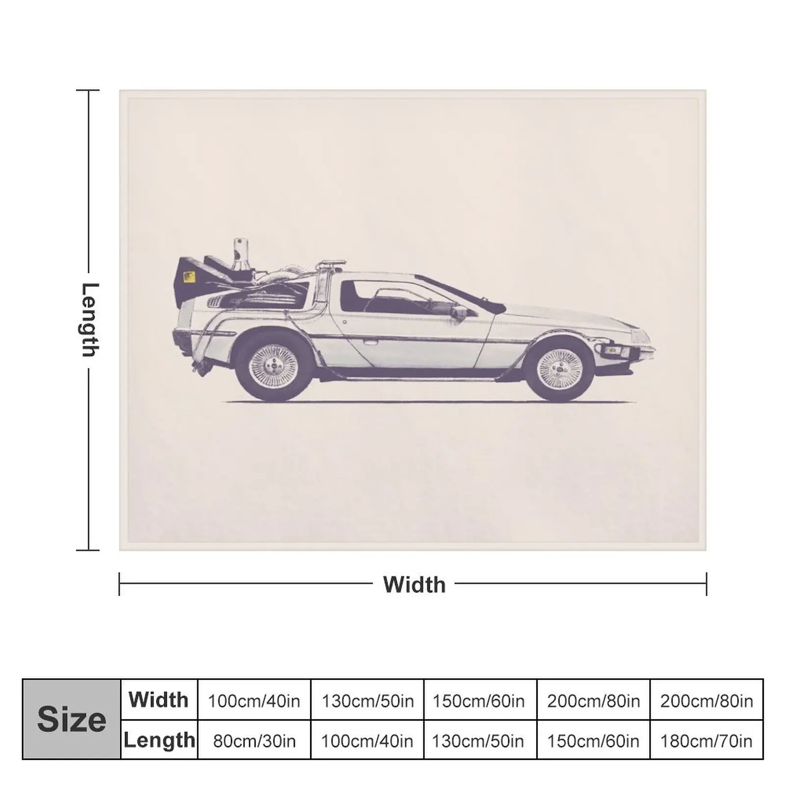 Delorean Throw Blanket Blankets Sofas Of Decoration Custom Blankets