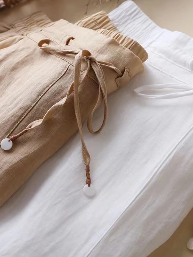 Übergroße Gerade Hosen Frauen 2024, Neue Sommer Hohe Taille Feste Beiläufige Lose Breite Bein Hosen Pantalon Femme