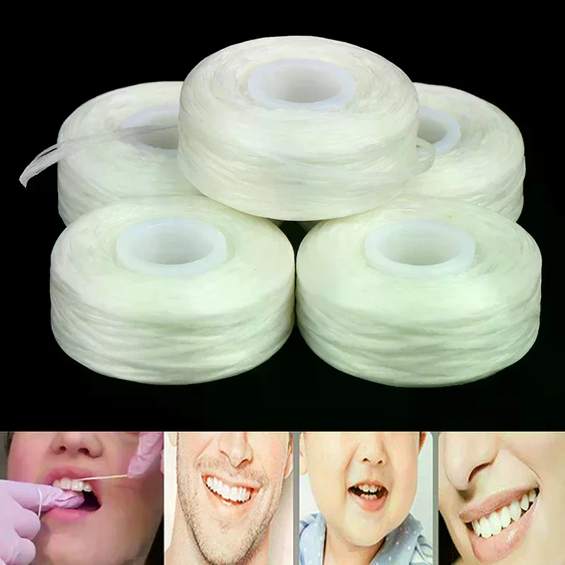 /ACR/5Roll 50m Dental Flosser Oral Hygiene Floss Teeth Cleaning Mint flavor Tooth Wax