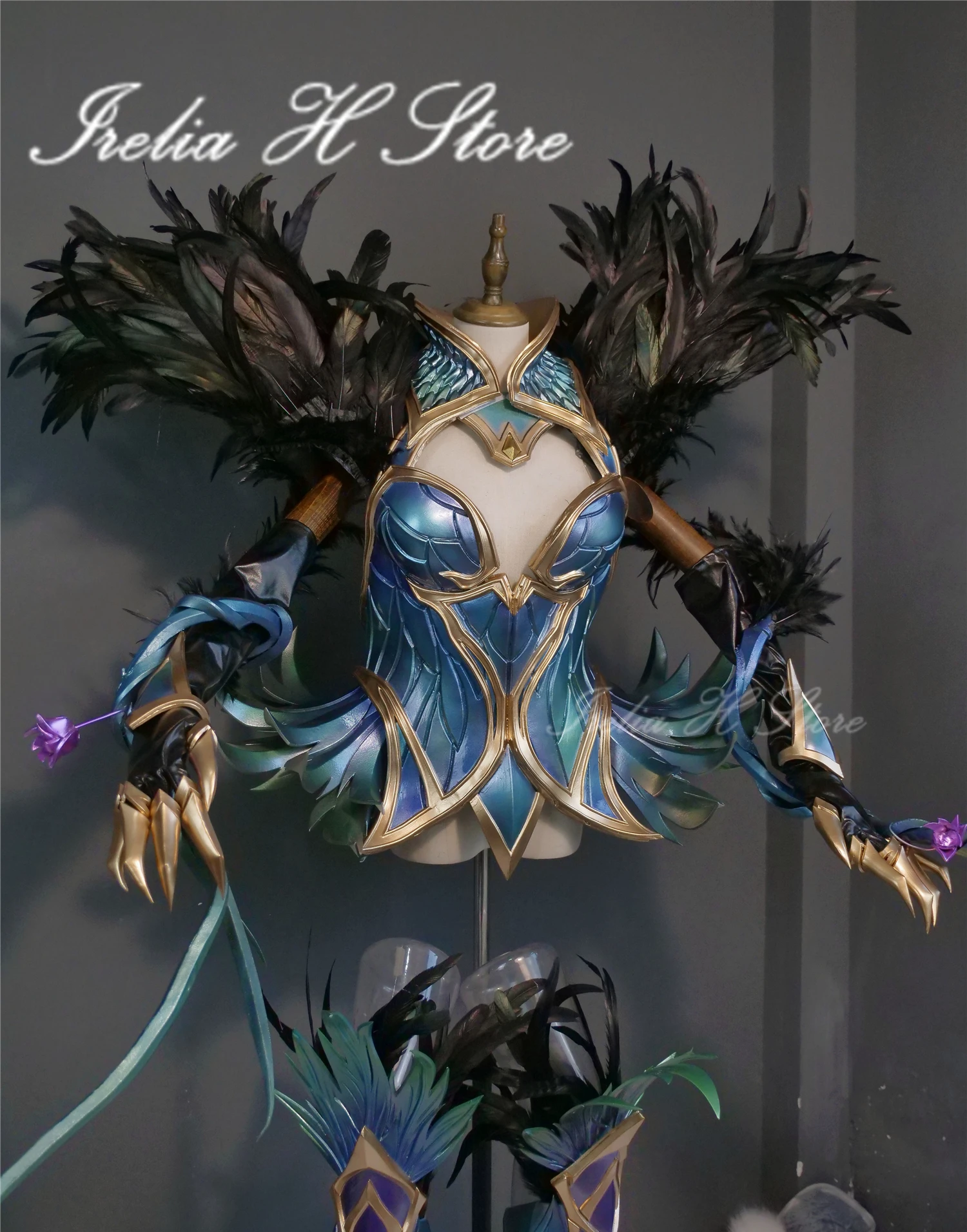 Irelia H Store Custom size Witch Zyra LOL Cosplays Rise of The Thorns Zyra Cosplay Costume Full set props armos