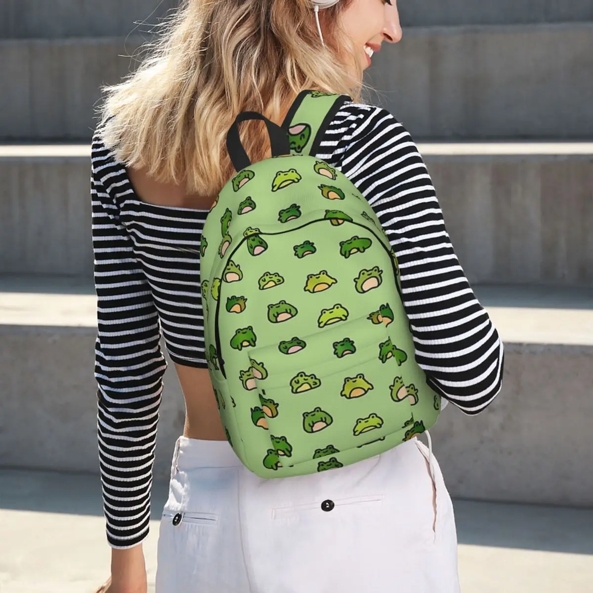 Frogs Doodle Backpack Hot Sale Daypack Large Capacity Kids BookBag School Bag Shoulder Bags for Men Women