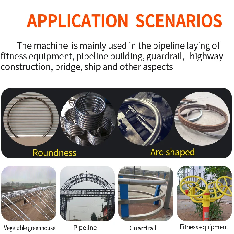 CNC Hydraulic Pipe Bender Greenhouse Pipe Bender Automatic Round square Pipe Bender Arc Bending Machine