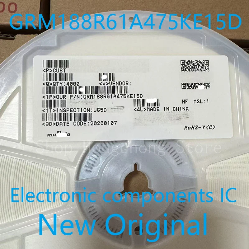 

Новый керамический конденсатор GRM188R61A475KE15D GRM188R61A475KE GRM188R61A475, 4.7мкФ 10В X5R 10%, SMD 0603 85 ° C T/R 4000 шт.