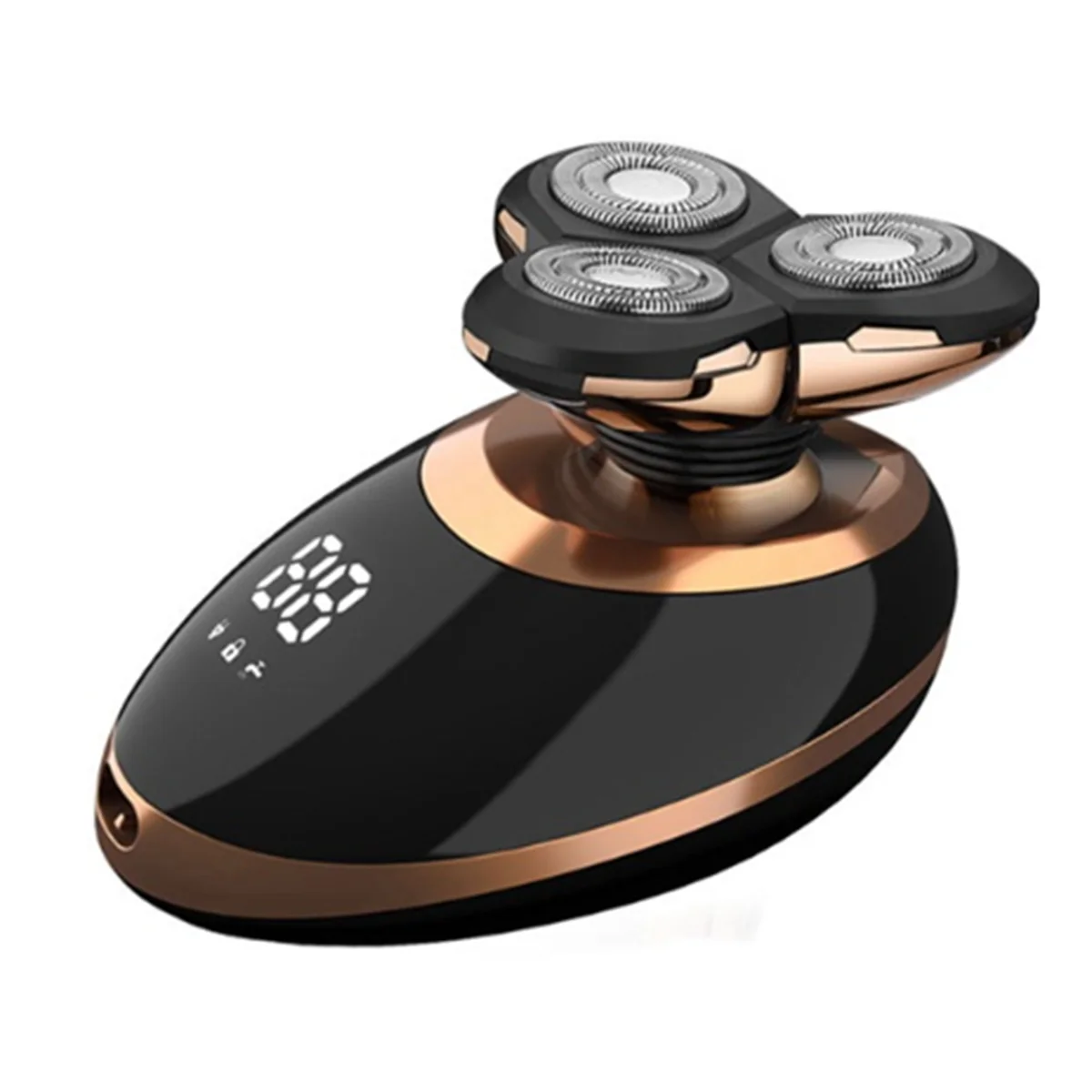 เปียกแห้งเครื่องโกนหนวดไฟฟ้าสําหรับผู้ชายเคราผมTrimmerมีดโกนชาร์จหัวล้านเครื่องโกนหนวดจอแสดงผลLCD Grooming Kit