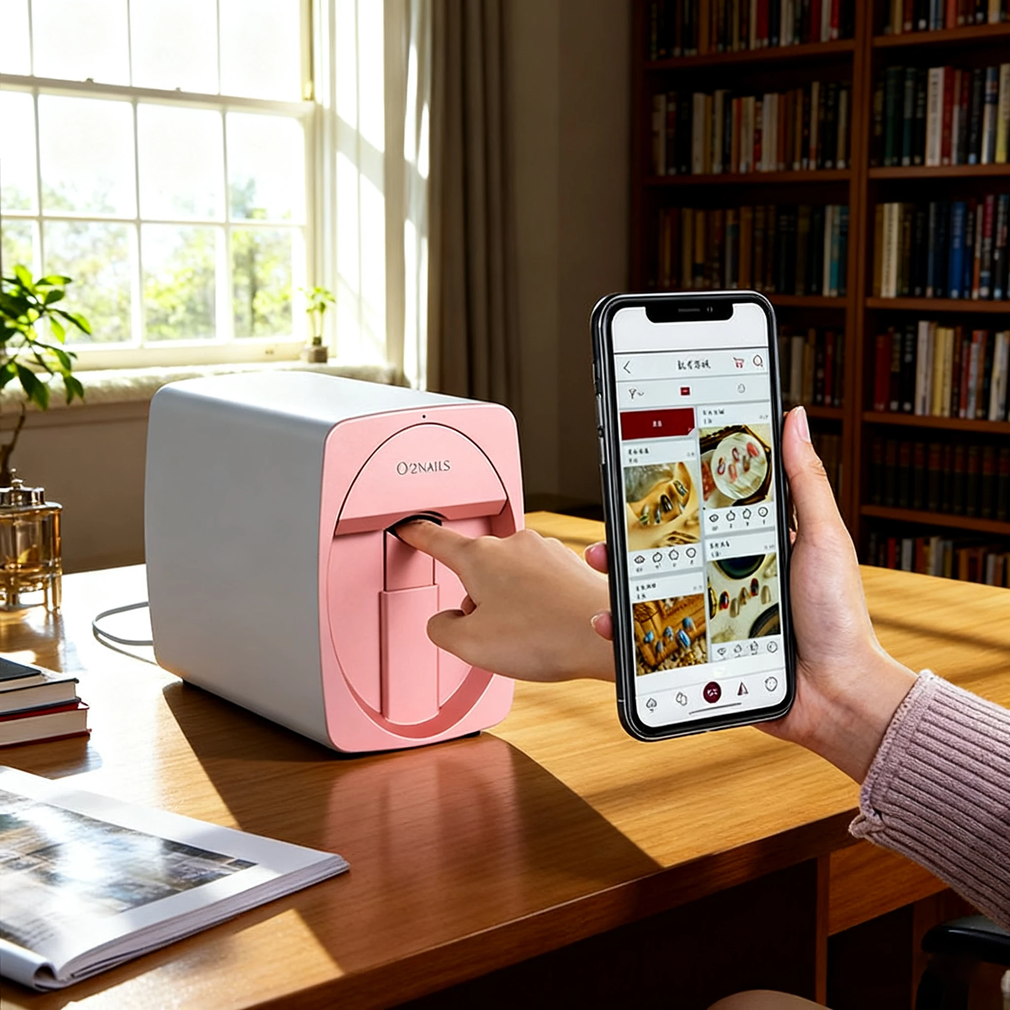 

Nail Printer Machine,Intelligent 3D Nail Painting Machine,Portable 3D Automatic Smart Nail Machine Nail Printer,1000+ Designs