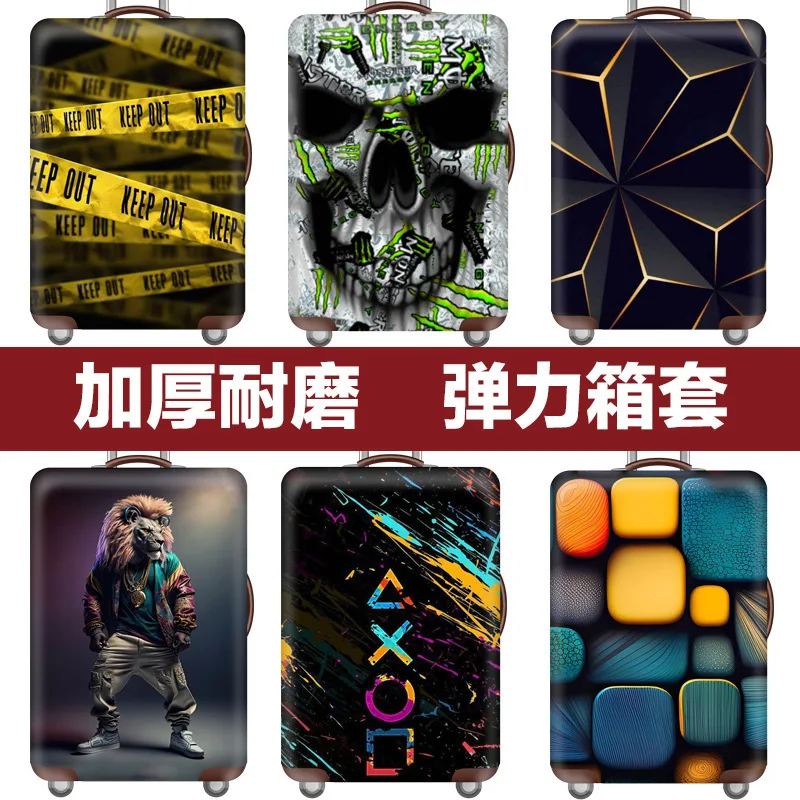

Designer Thicken Luggage Cover Elastic Fabric Luggage Protective Cover Travel Accessories Suitable 18-32 Inch Trolley Case Cover