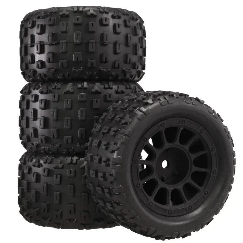 

RC 4pcs 74mm Rubber Tire Tyre 12mm Hex for 1/16 1/18 MJX Hyper Go SCY Wltoys RC Car Upgrade Parts Accessories