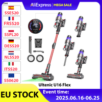 Ultenic U16 Flex Cordless Vacuum Cleaner, 45000Pa Suction, 60Mins Runtime, Greeneye Technology, Folding Tube, Anti-Tangle Brush