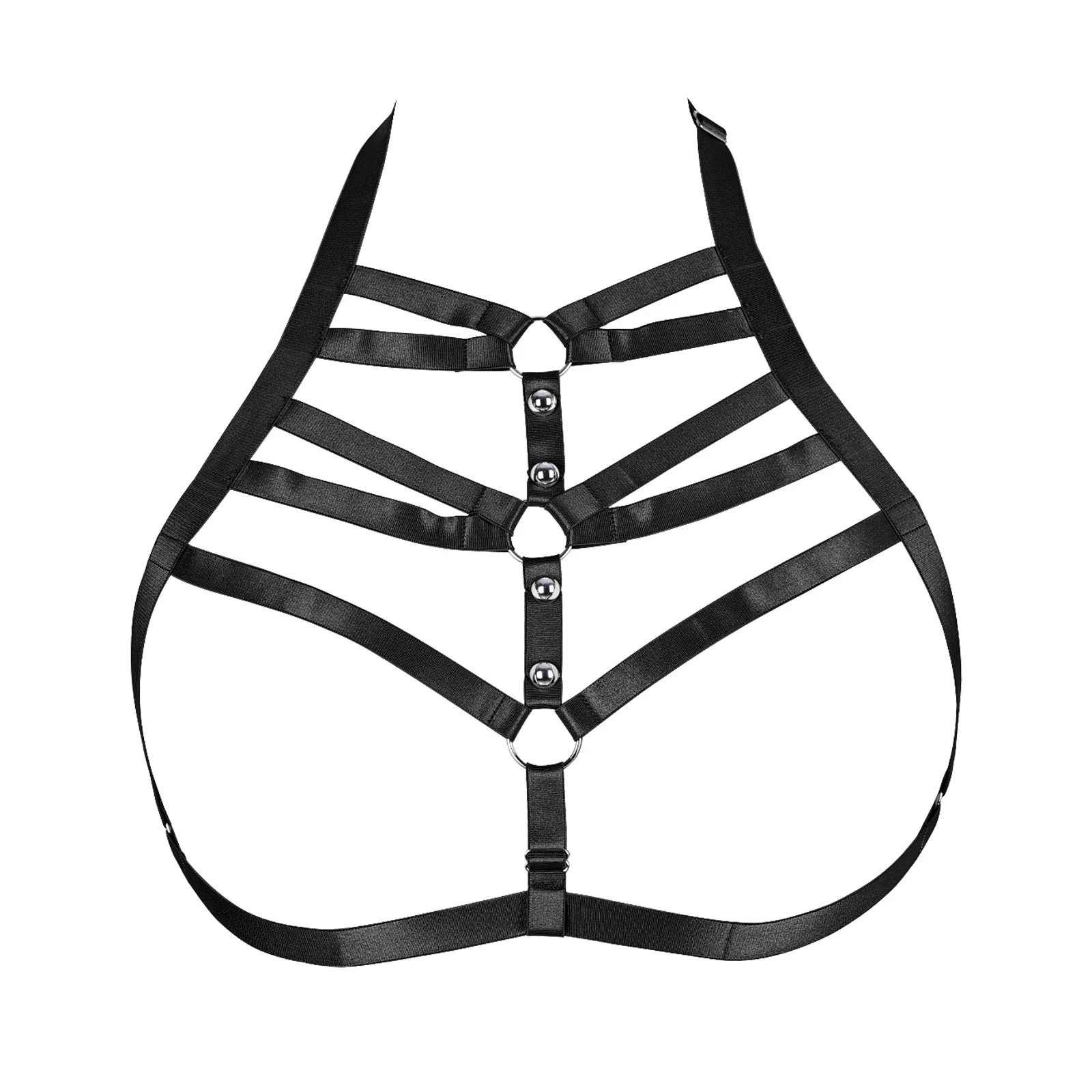 

Women Fetish Black Body Cage Gothic Bondage Harness Sexy Lingerie Harness Body Harness Belt Crop Tops Cage Bralette