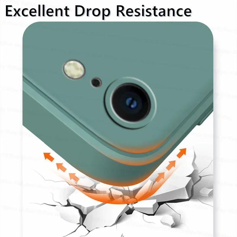 Etui na iPhone'a 8 Etui na iPhone'a SE 2022 2020 7 8 Etui na iPhone'a 8 Luksusowe, odporne na wstrząsy etui z miękkiego płynnego silikonu TPU na iPhone'a 8