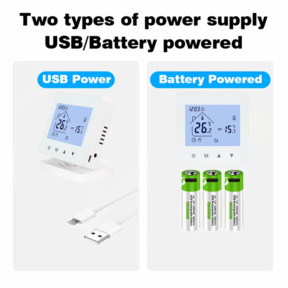 Smart RF Wireless Room Thermostat For Gas Boiler Heating Touch Screen Temperature Controller Home Programmable WiFi Thermostat