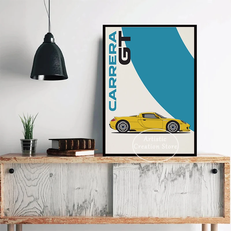 Modern Super Car Land Rover Japan Car Cartoon Poster Canvas Painting and HD Prints Pictures Bedroom Nordic Minimalist Room Decor