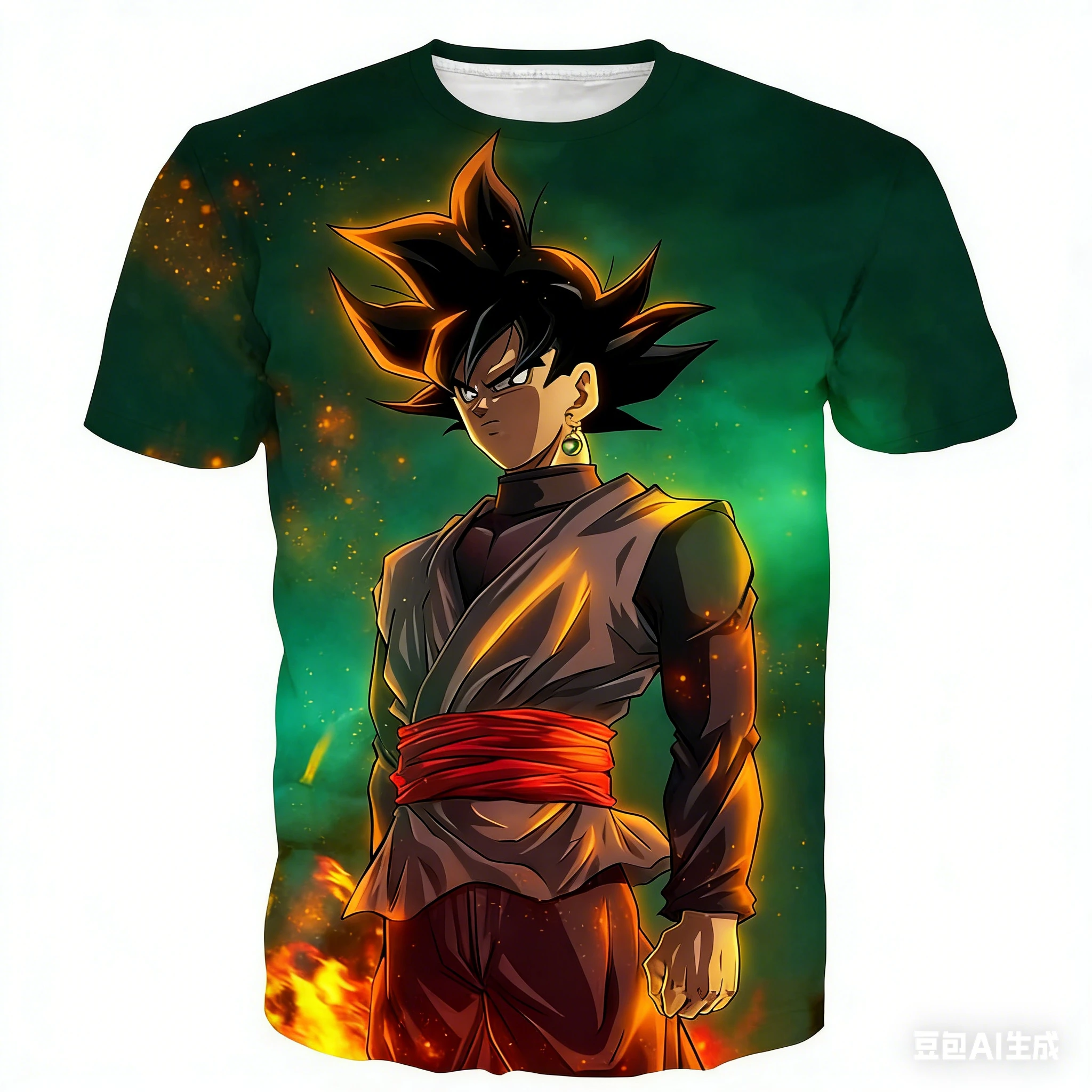 

Japanese Anime Dragon Ball Z 3d Print Black Goku Burning Destruction Fire Cool Trendy T-Shirt Kids Adults Cosplay Tops Clothing