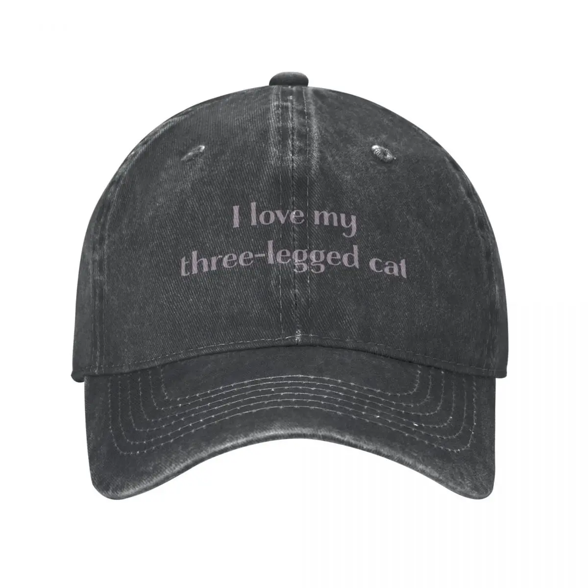 I love my three-legged cat Cowboy Hat western Hat Hip Hop Vintage Caps Women Men's