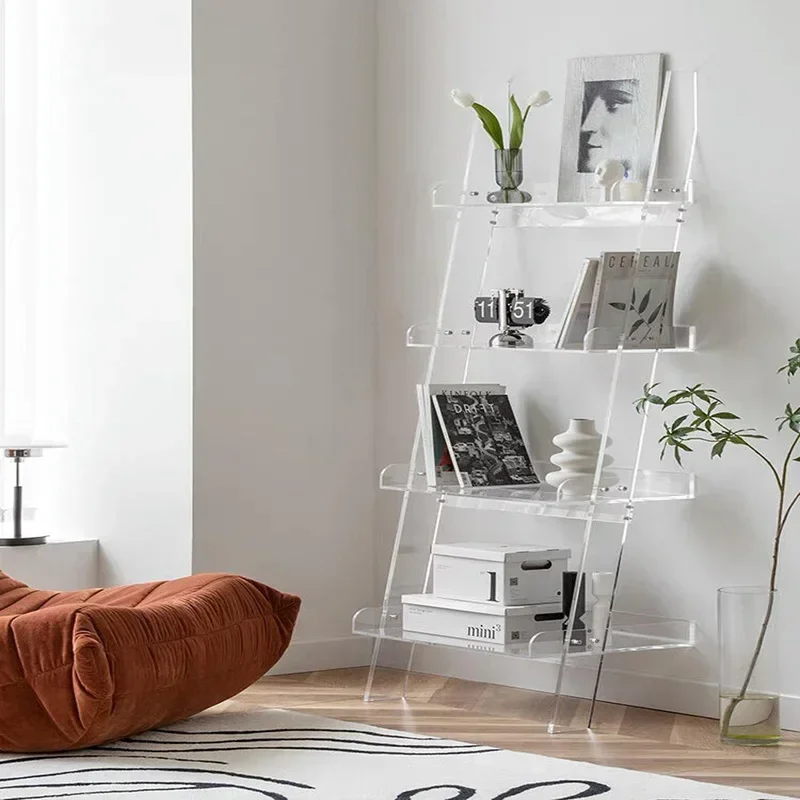 Picture 5: Acrylic shelf Multi-layer wall bookshelf Storage magazine rack