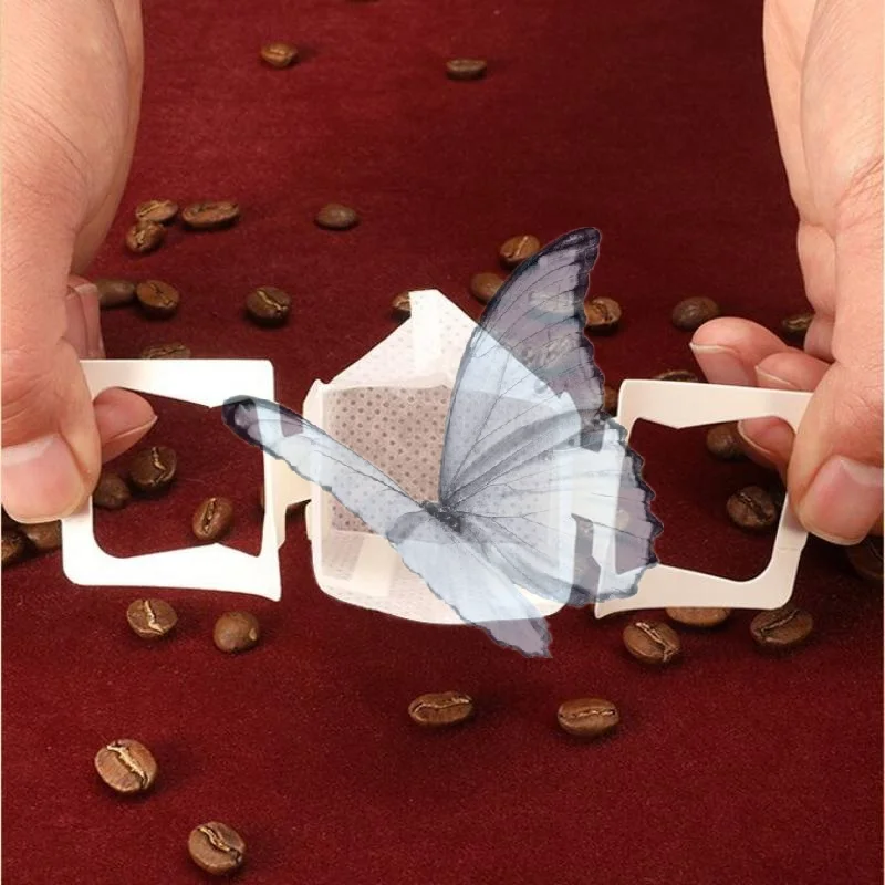 25/50 Pcs Disposable Hanging Ear Coffee Filters Food Grade Portable Espresso Tea Brewing Accessories For Home Office Travel