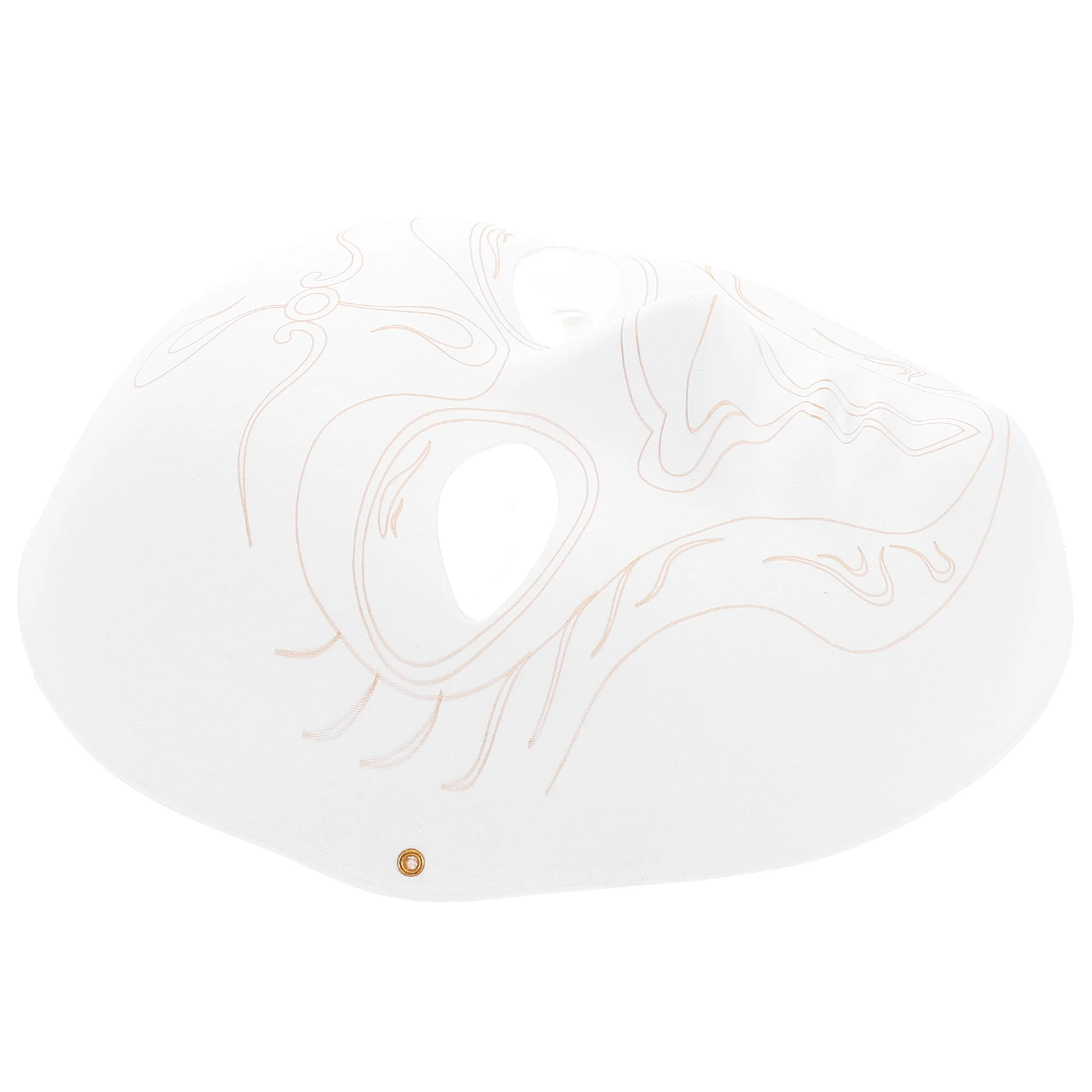 

Paper Mask Half Face Blank Unpainted Diy Craft Decorative Cultural Halloween Masquerade Party Cosplay White Paintable