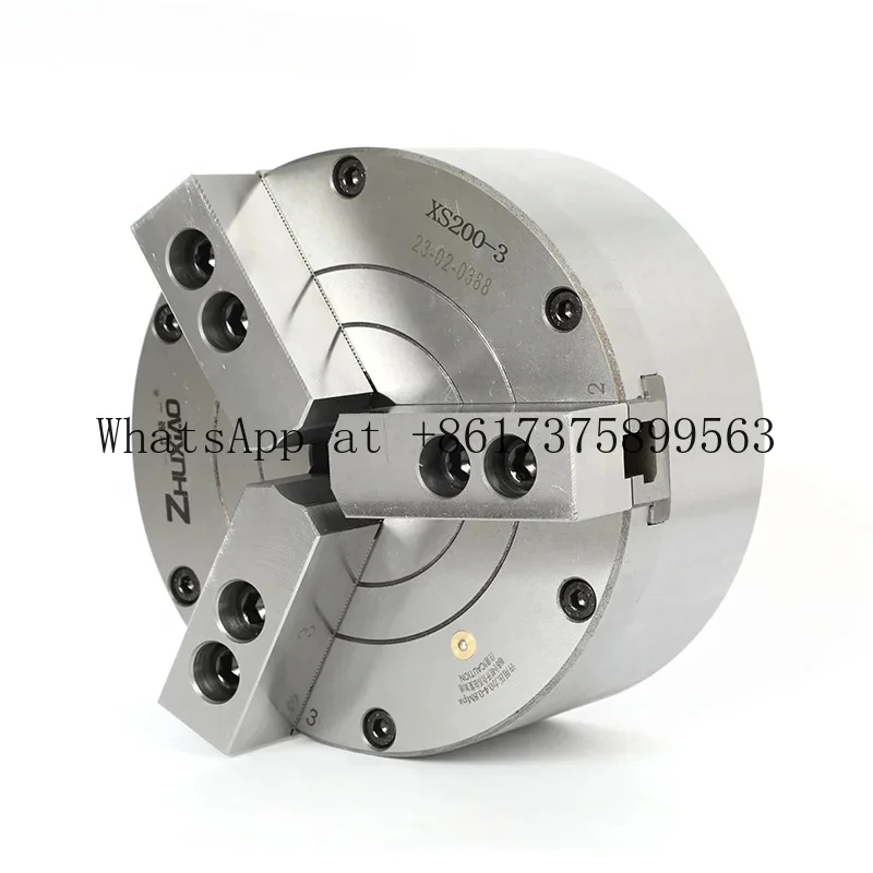 8 Inch Solid Pneumatic Chuck XS200-3 for Air CNC Lathe Machine Tool Rotating Fixture