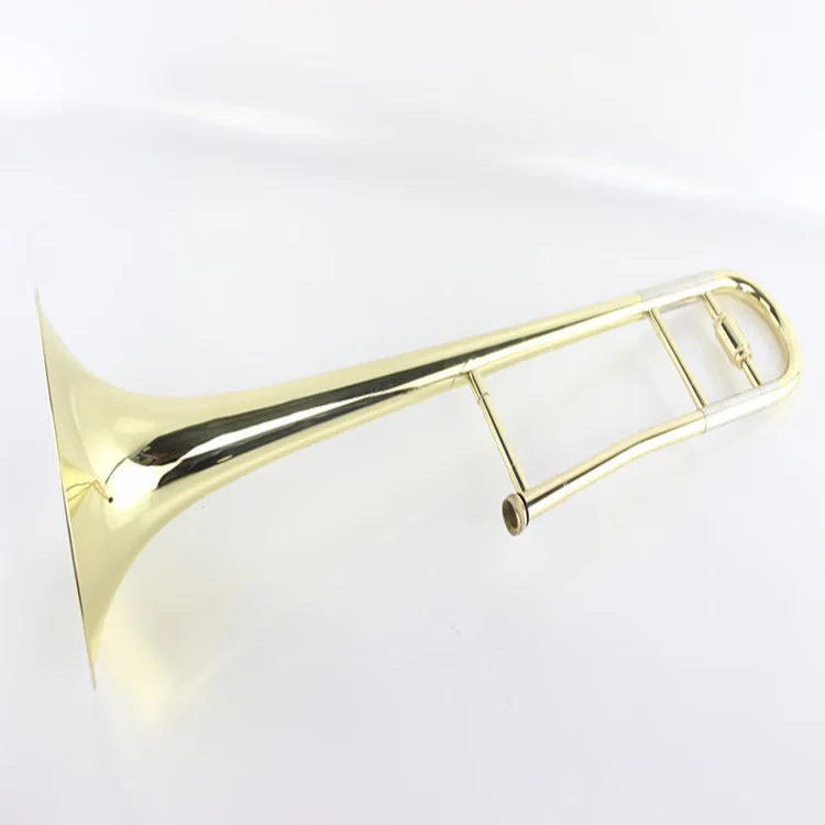 Factory Direct BB Brass Trombone with Gold Lacquer Finish Midrange Golden Yellow Color