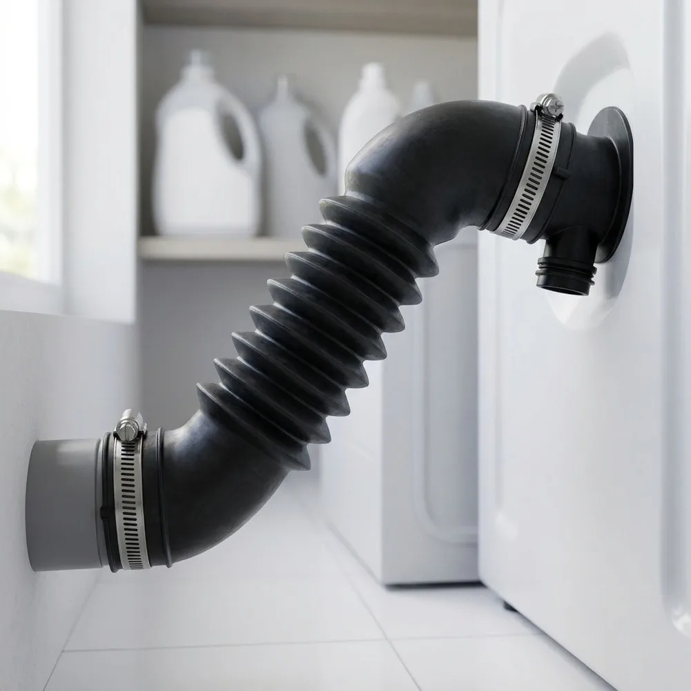 For Samsung Washer Compatible Drain Hose DC97 17345B DC97 17417A DC67 00684A Stiffened Rubber Elbow for Reliable Drainage