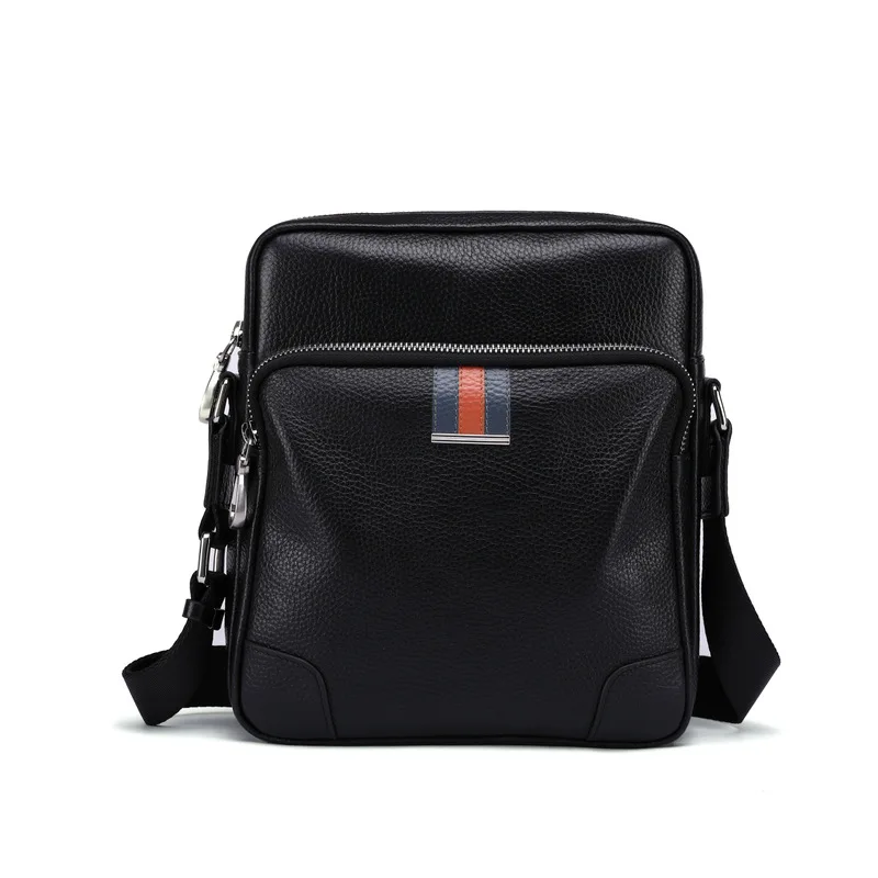 Imagem -06 - Bolsa de Ombro Masculina de Couro Casual Multifuncional Vertical Casual Mensageiro Bolsa na Moda o Único Ombro Bolsa Alta Capacidade