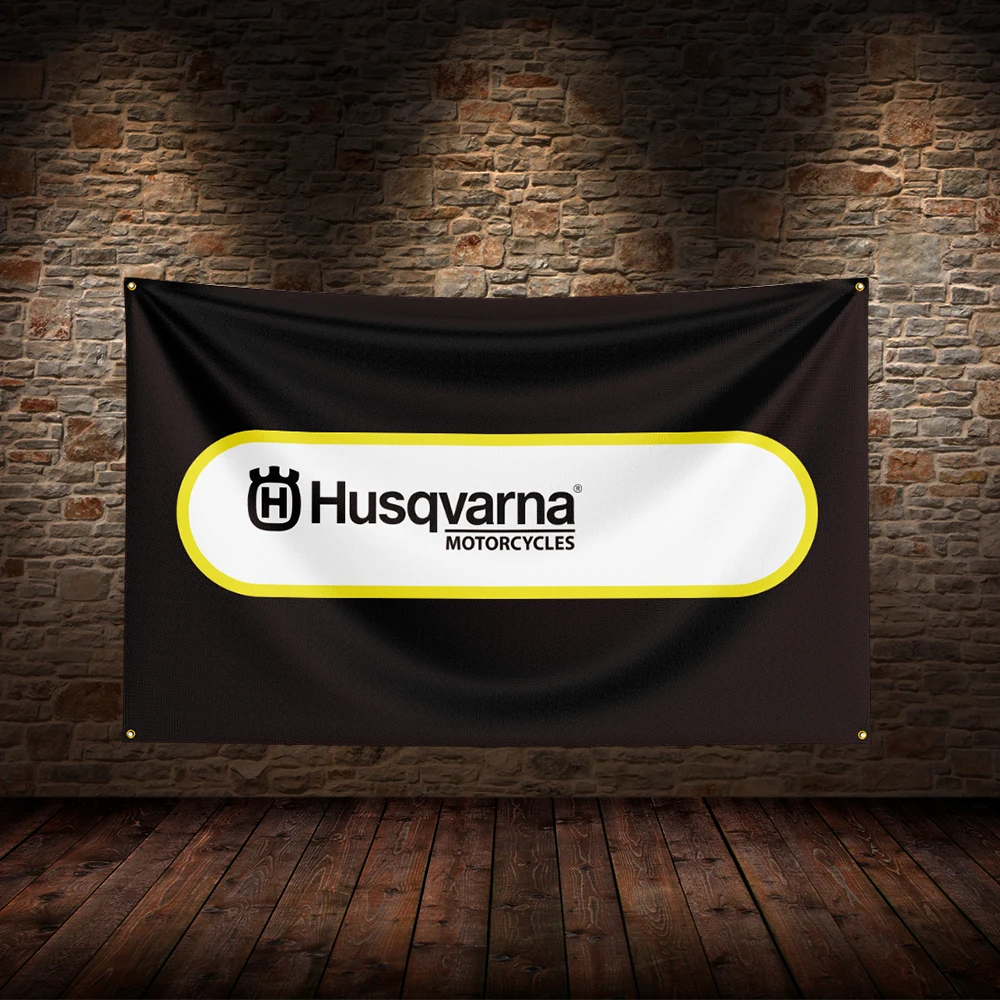 3x5 Ft H-Husqvarnas  Flag Polyester Printed Car Flags for Room Garage Decor