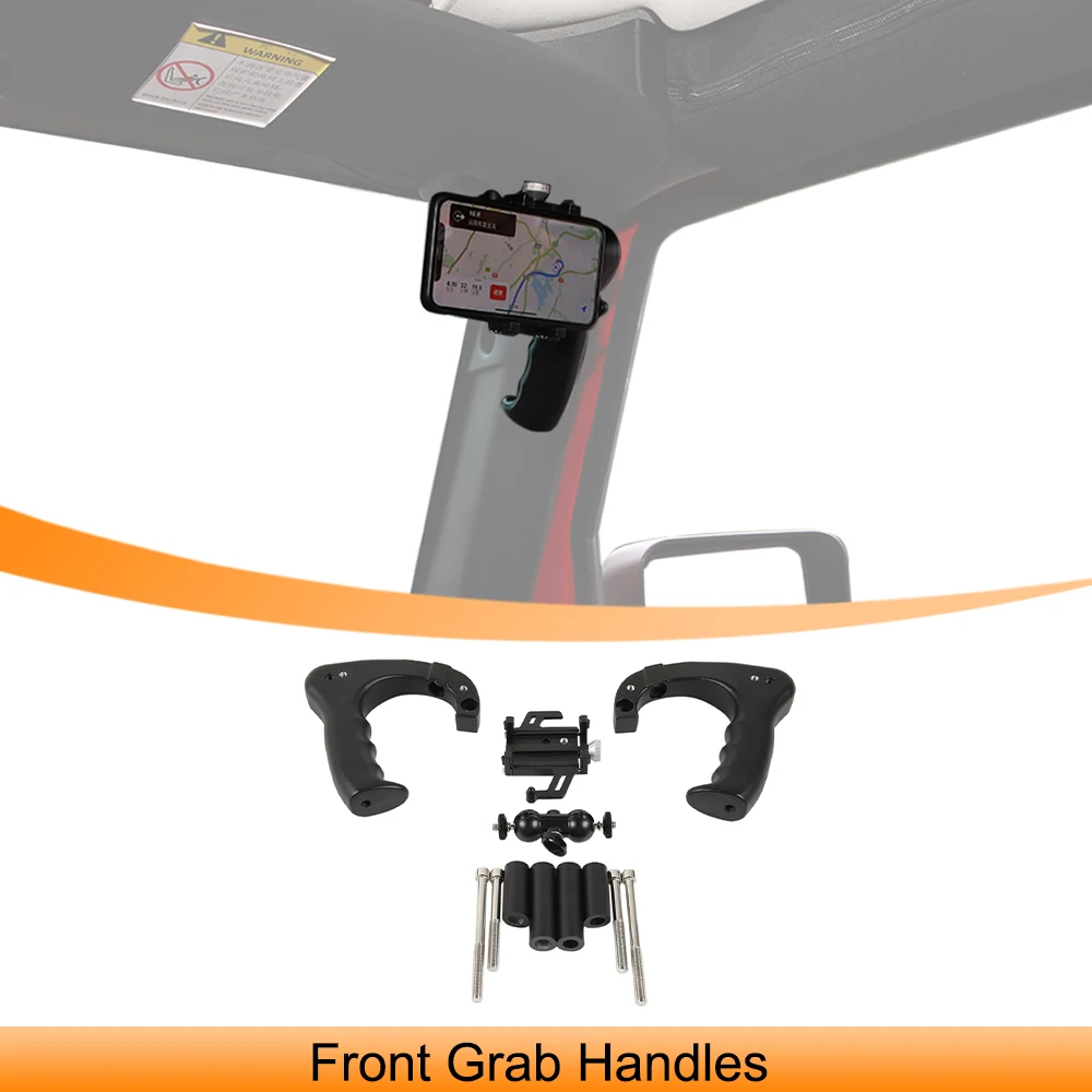 Maçaneta superior da porta dianteira do carro com suporte de telefone para jeep wrangler jk 2007-2013 2014 2015 2016 2017 acessórios interiores