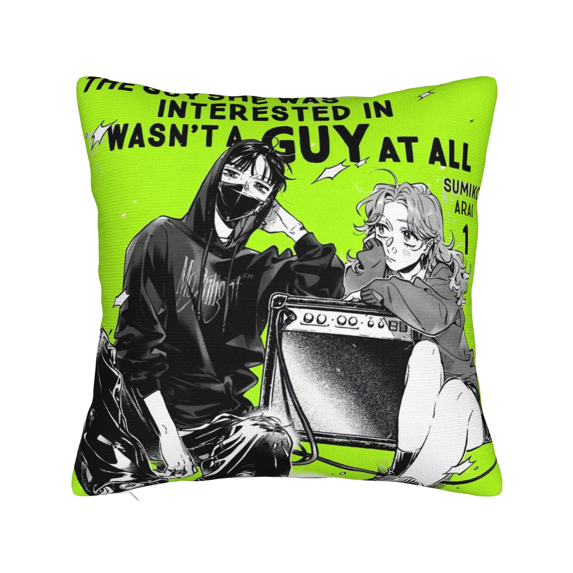 The Guy She Was Interested in Wasn't a Guy at All Pillowcases  Novelty Pillow Case For Living Room Bed Chair Square Pillow Cover