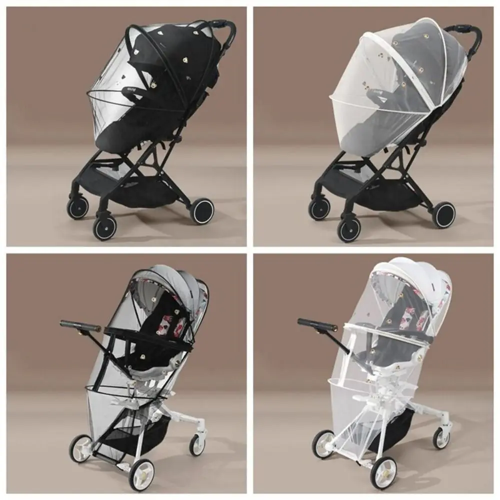 Polyester Baby Stroller Mosquito Net Stroller Accessories Breathable Fly Protection Cover Increase Encryption Insect Shield Net