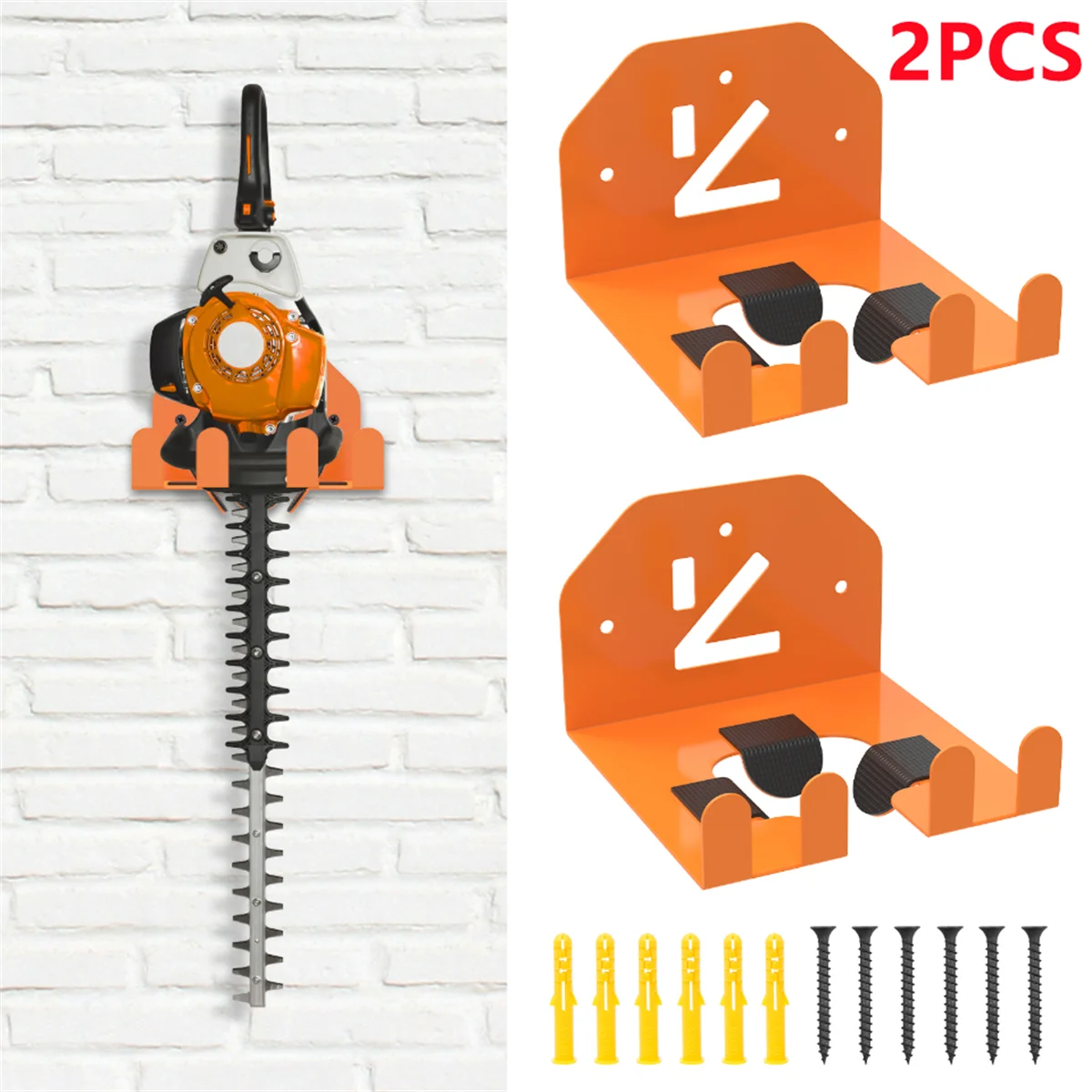 Garage Organizer Trimmer Rack Garden Power Tool Hanger Weed Whackers Holder Wall Mounted For Grass Trimmer Hedge Garden Tools