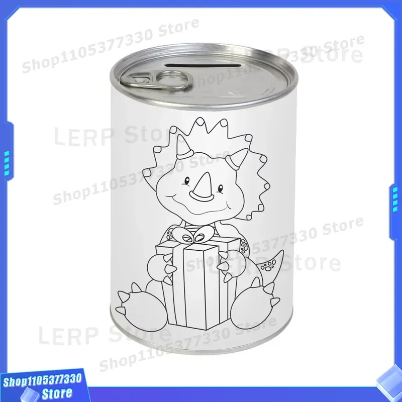 Custom White Piggy Bank DIY Painting Kit Cartoon Characters Gift for Kids Welcome Present Personalized Advertisement Money