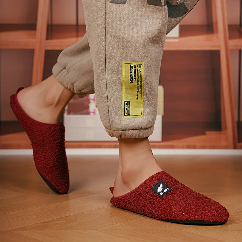 

ELUVA 2025 мужские тапочки, зимние теплые и легкие нескользящие домашние и уличные туфли, удобные мужские тапочки на мягкой подошве