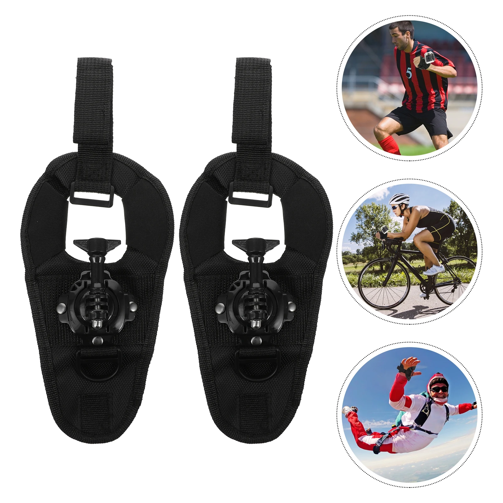 

2pcs Camera Wrist Strap For Sweatproof Nylon Rotating Mount Adjustable Hand Strap For Cycling Football Skydiving