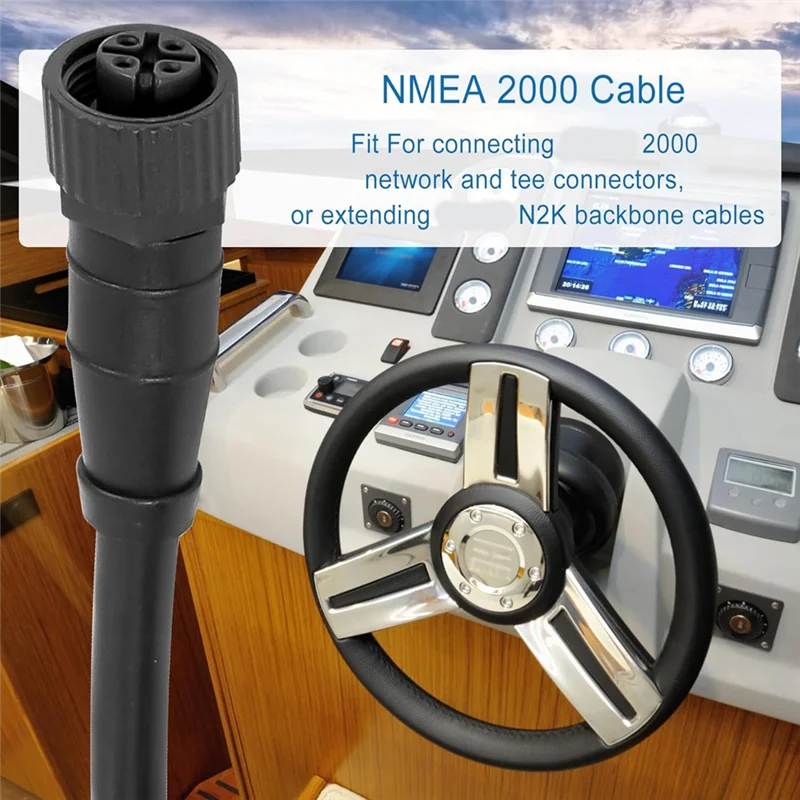 Y45A-NMEA 2000(N2K) Cable de extensión de 3 metros o caída de columna vertebral con conector de 5 pines apto para redes Lowrance Simrad B & G Navico