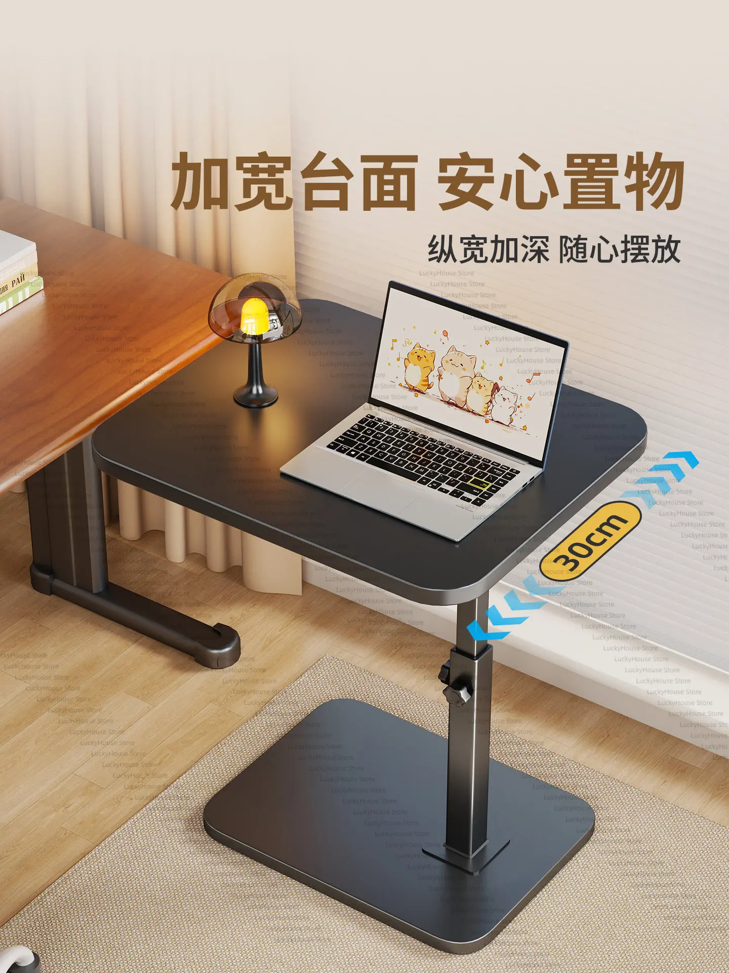 Desktop Extension Board Adjustable Keyboard Tray Mobile Desk Arm Laptop Stand Office Workstation Support