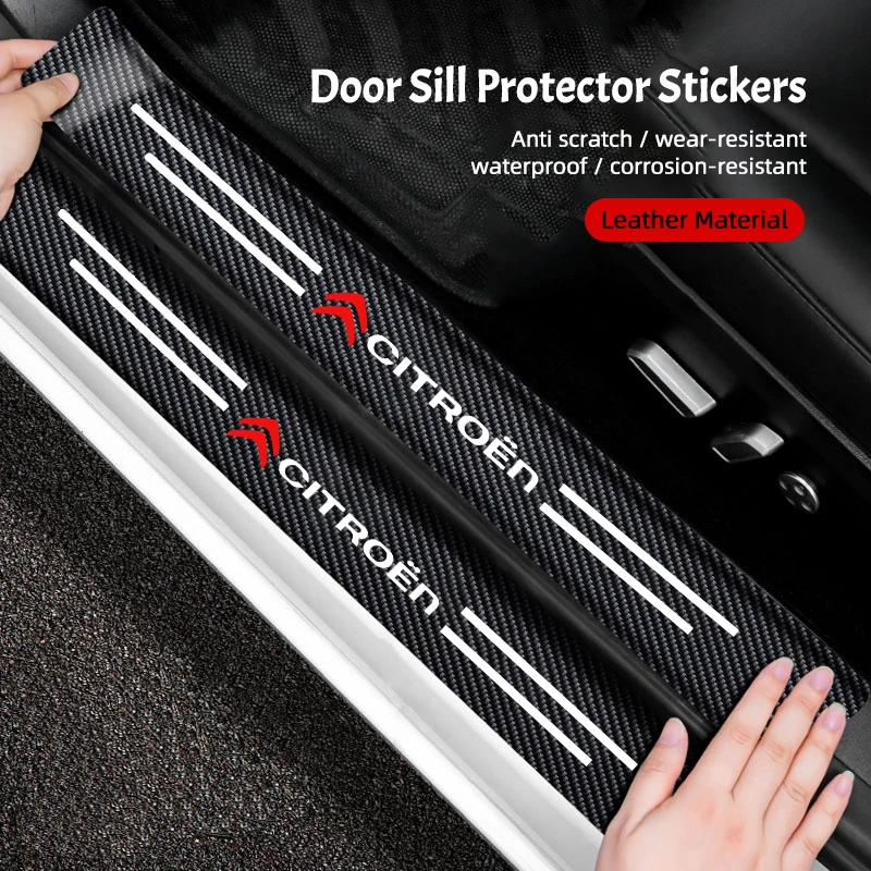 Autocollant de Protection anti-rayures pour seuil de porte de voiture, autocollant pour citroën C4 C3 C5 C6 AIRCROSS C5X e-C4 X c-crosser c-elysee Cactus