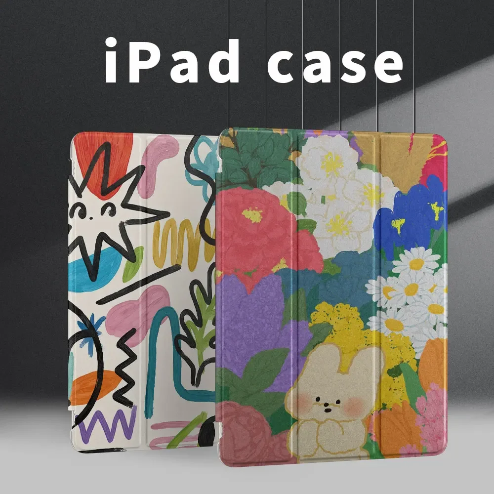 Ipad Case Pro 11 Case Air 5 4th 6th 10.9 for Funda Ipad 9th 10th 7th Generation Mini 6 2024 10.2 9.7 8.3in Multicolored Pattern