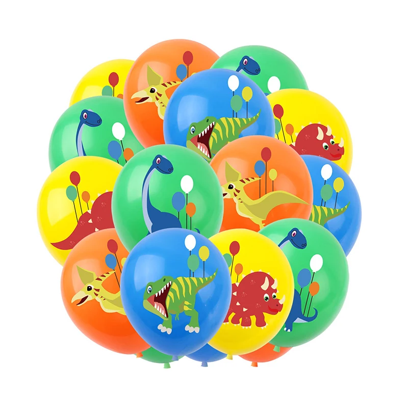 37pcs Dinosaur Party DIY Scene Layout Set Dino Roar Balloon happy birthday banner Cake Topper Jungle Safari Birthday Decor boys