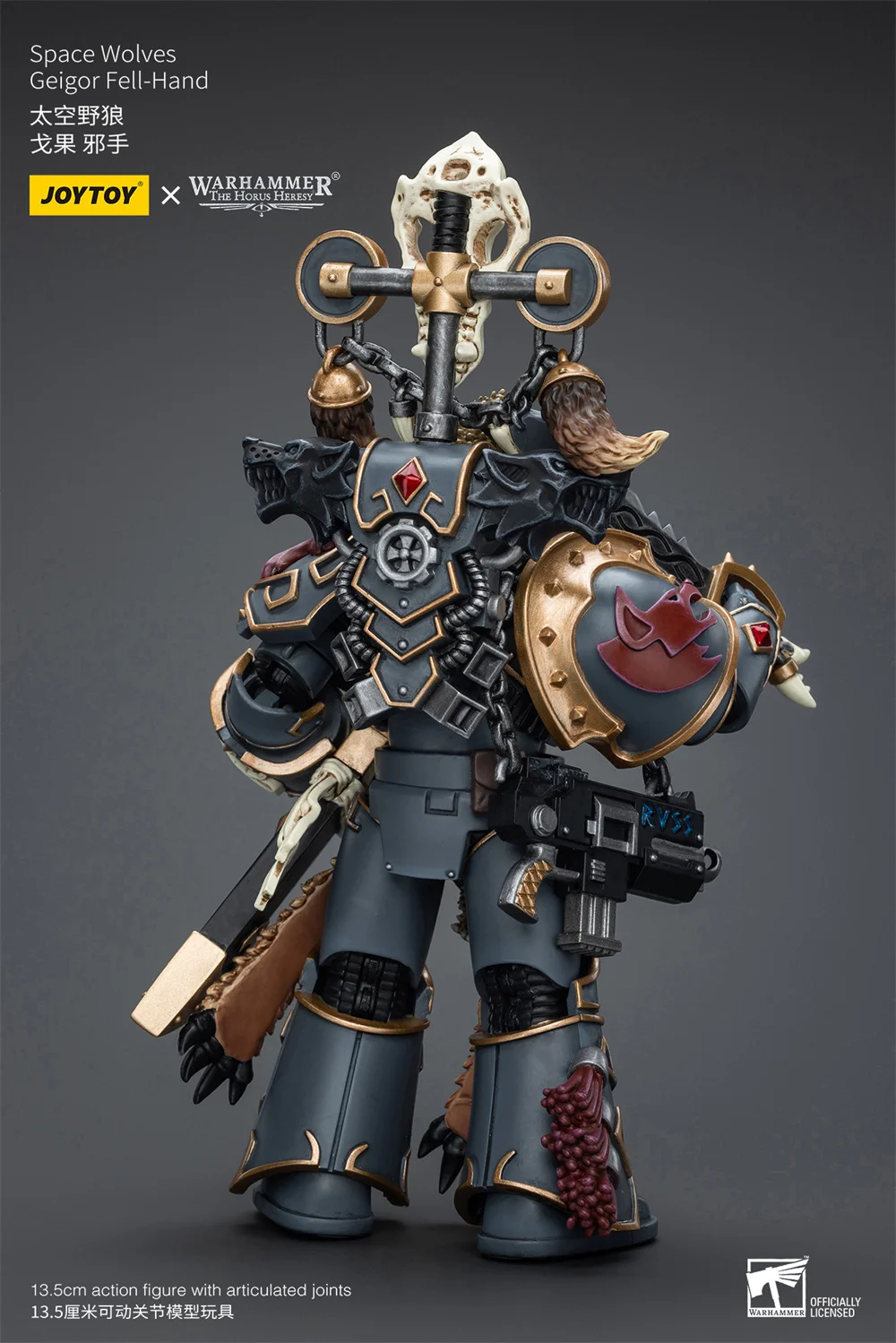 JOYTOY JT9954 Warhammer The Horus Heresy 1/18 Scale Space Wolves Geigor Fell-Hand 13.5cm Action Figure Model for Fans Collection