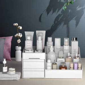 Caixa de armazenamento de gaveta, acabamento dormitório, prateleira de plástico, cosméticos, cuidados com a pele, mesa de vestir, novo, 1pc 6 principais vendas gaveteiro organizador de plastico - №6