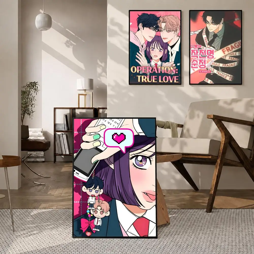 Webtoon Operation True Love  Poster High-definition  stickers, suitable for bedroom, living room, home decoration